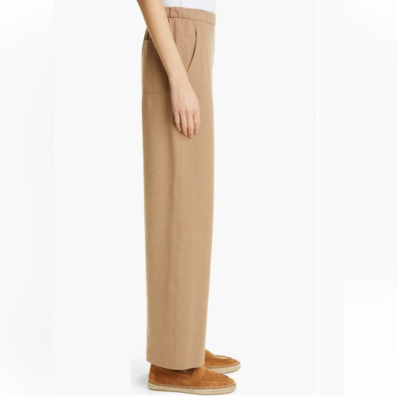Lafayette 148 New York Webster Ultra Comfort French Terry Tan Pants Sepia Brown - Picture 7 of 16